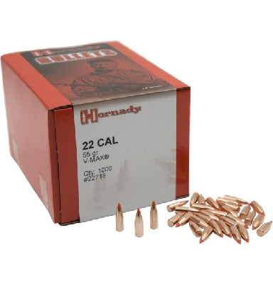Hornady 22 CAL 55 GR V-MAX (1,000 pack)