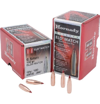 Hornady .264 6.5mm cal 100 grain ELD-M Match Bullets 100 pack