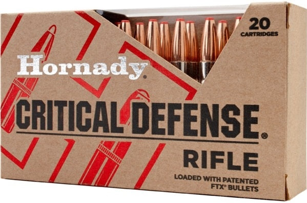 Hornady 223 Rem 55 grain FTX Critical Defence Ammo 20 rd