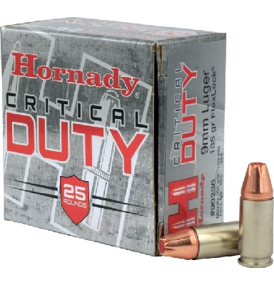 Hornady 9mm Luger 135 gr FlexLock Critical Duty Ammo 25 rd