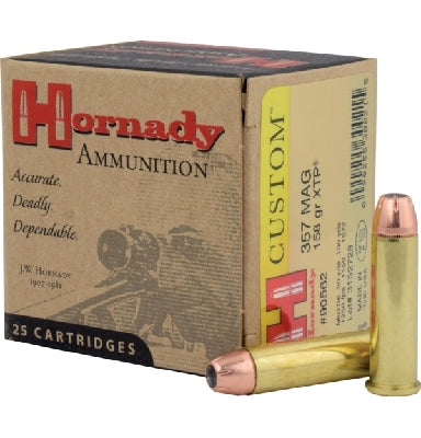 Hornady 357 Mag 158 grain JHP/XTP Hornady Custom Ammo