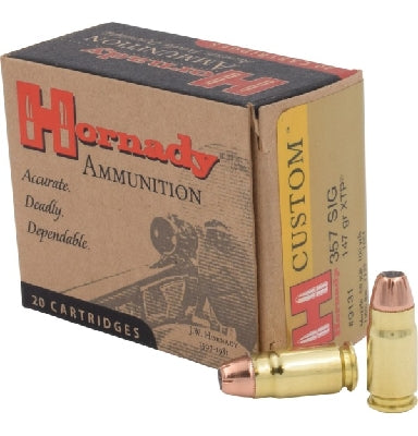 Hornady 357 SIG 147 grain JHP/XTP Hornady Custom Ammo