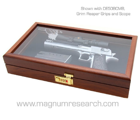 Magnum Research Desert Eagle Walnut Show Case with Acrylic Top