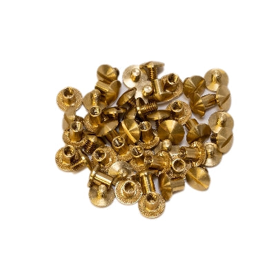 Grovtec Brass Chicago screws - 24 pack