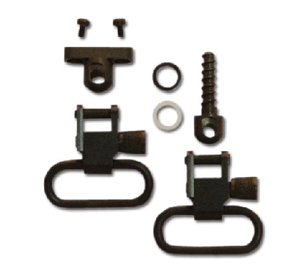Grovtec Side-By-Side Double Barrel Swivel Set 1" Loops Black