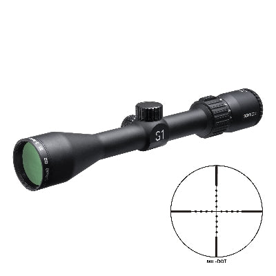 Sightron SI G2 Series 3-9x40mm Riflescope with Mil Dot Reticle, ¼ MOA Clicks, Second Focal Plane, 1" Tube