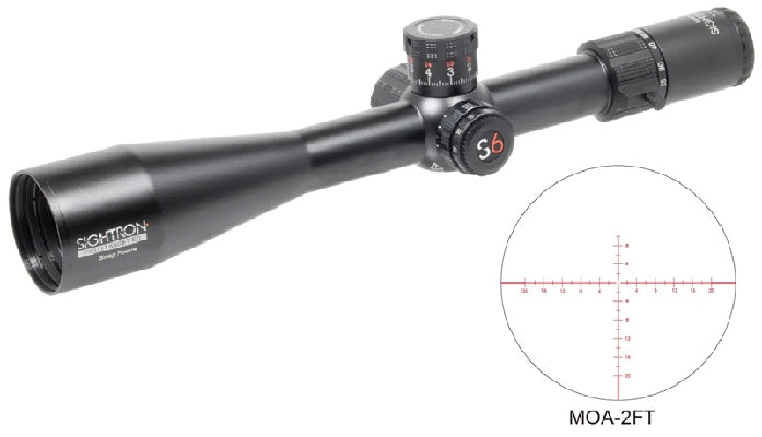 Sightron S6 Series Field Target Riflescope 10-60x56mm ED glass MOA-2FT reticle