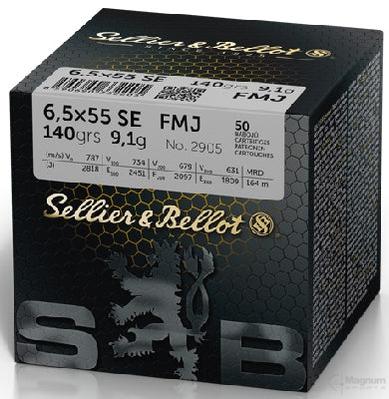 S&amp;B Sellier &amp; Bellot 6.5x55 SE 140 grain FMJ Ammo 50 rd