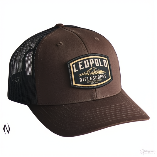 LEUPOLD MT HOOD TRUCKER HAT BROWN