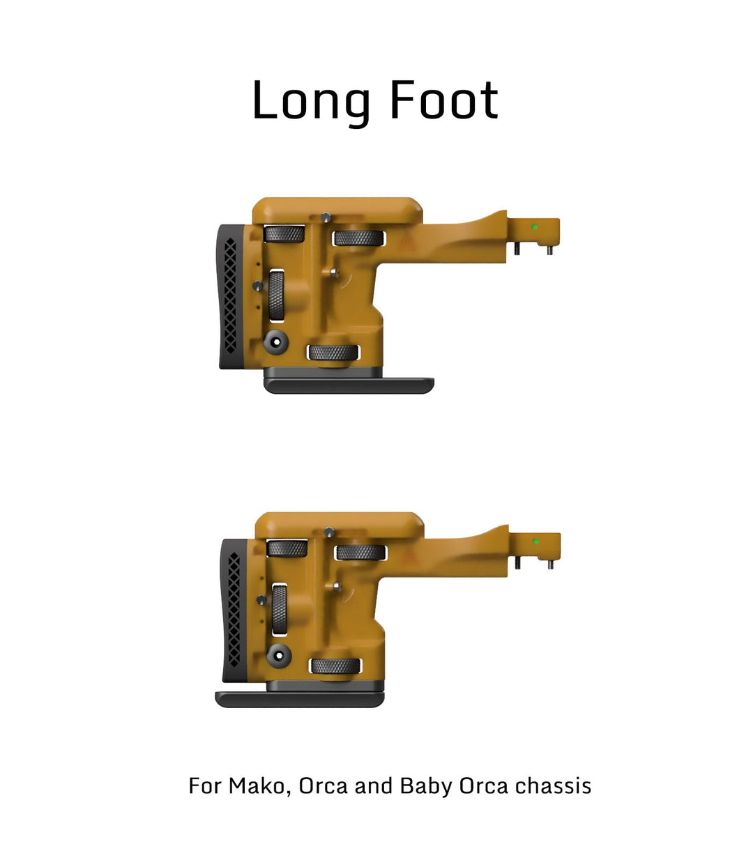 Accuracy Solutions Rear Bag Rider Foot for Makos and Orcas