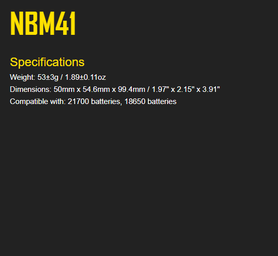 Nitecore NBM41 Multipurpose Battery Magazine, Yellow