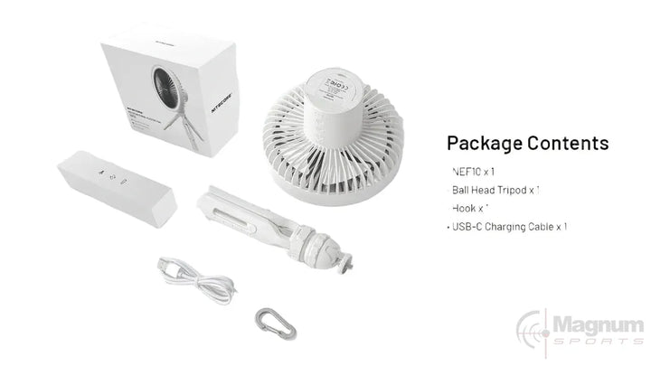 Nitecore Multifunction Electric Fan Grey view 2
