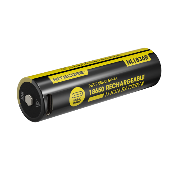 Nitecore NL1836R 18650 USB-C Rechargeable Li-ion Battery