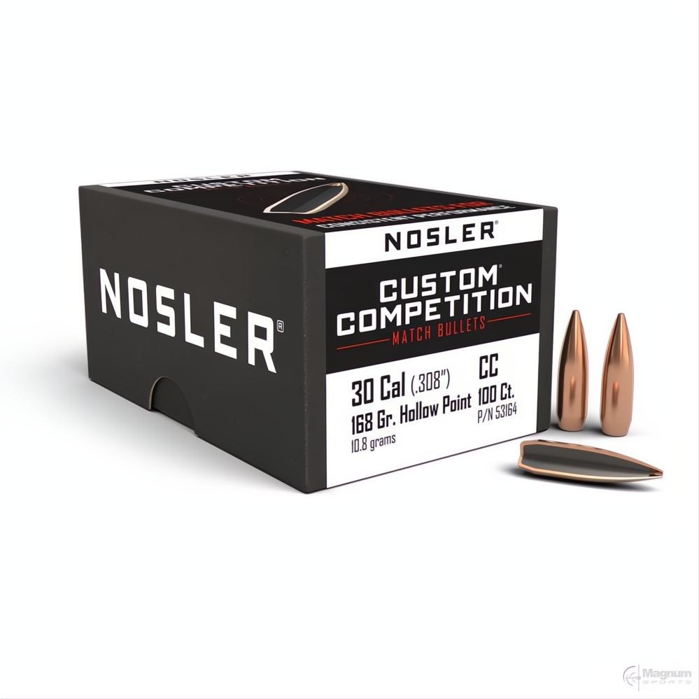 Nosler 30 Cal 168gr HPBT Custom Comp
