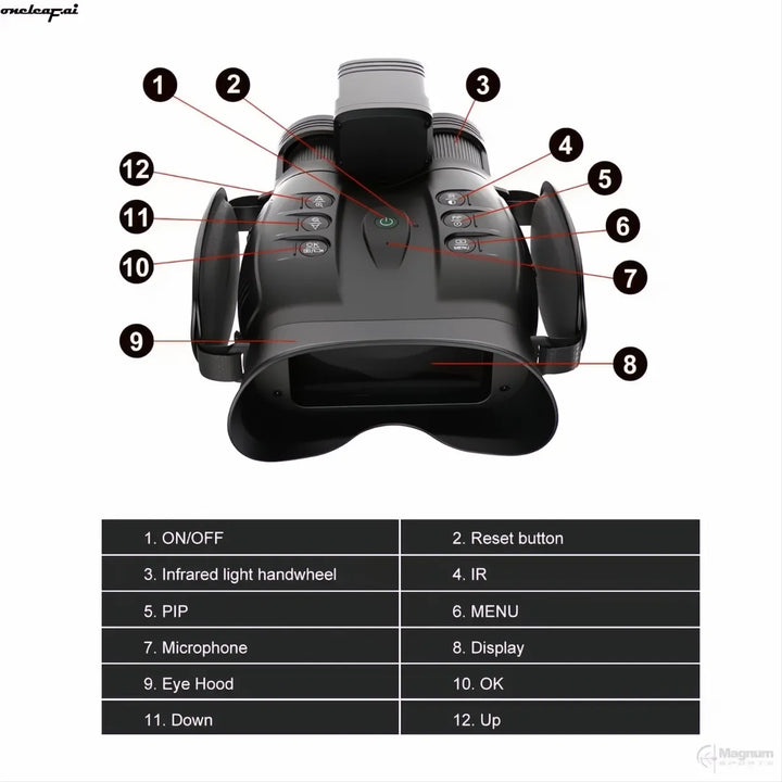 Oneleaf Find NV200 50mm 4K Digital Day/Night Vision Binoculars