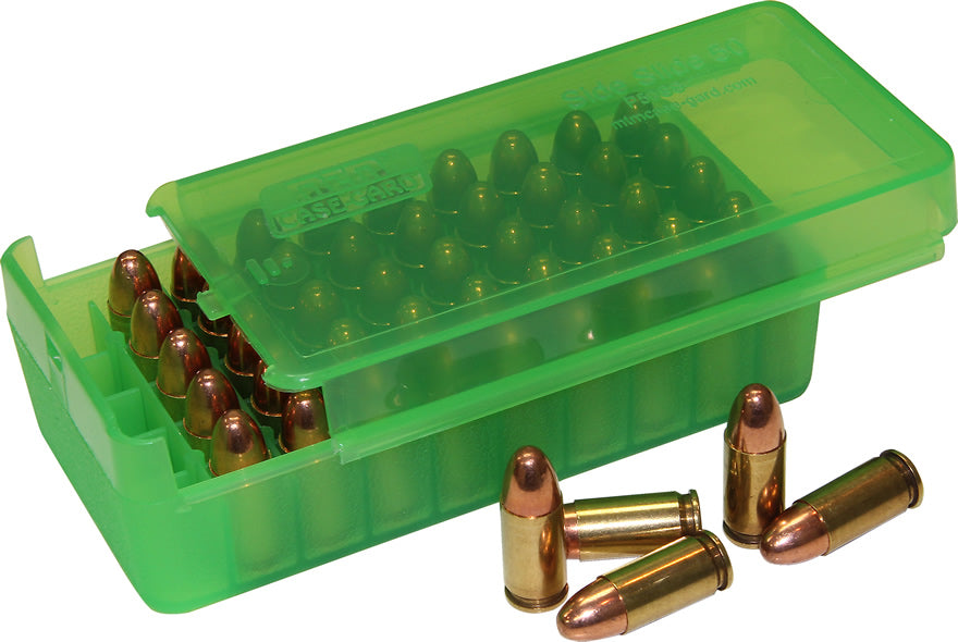 MTM Pistol Side Slide 50 - 45 ACP Clear Green - MTM