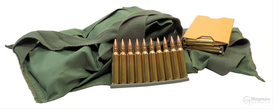 PMC 223 Rem 55gn FMJ in Ammo Can (840 rnds) &amp; Bandolier (140 rnds)