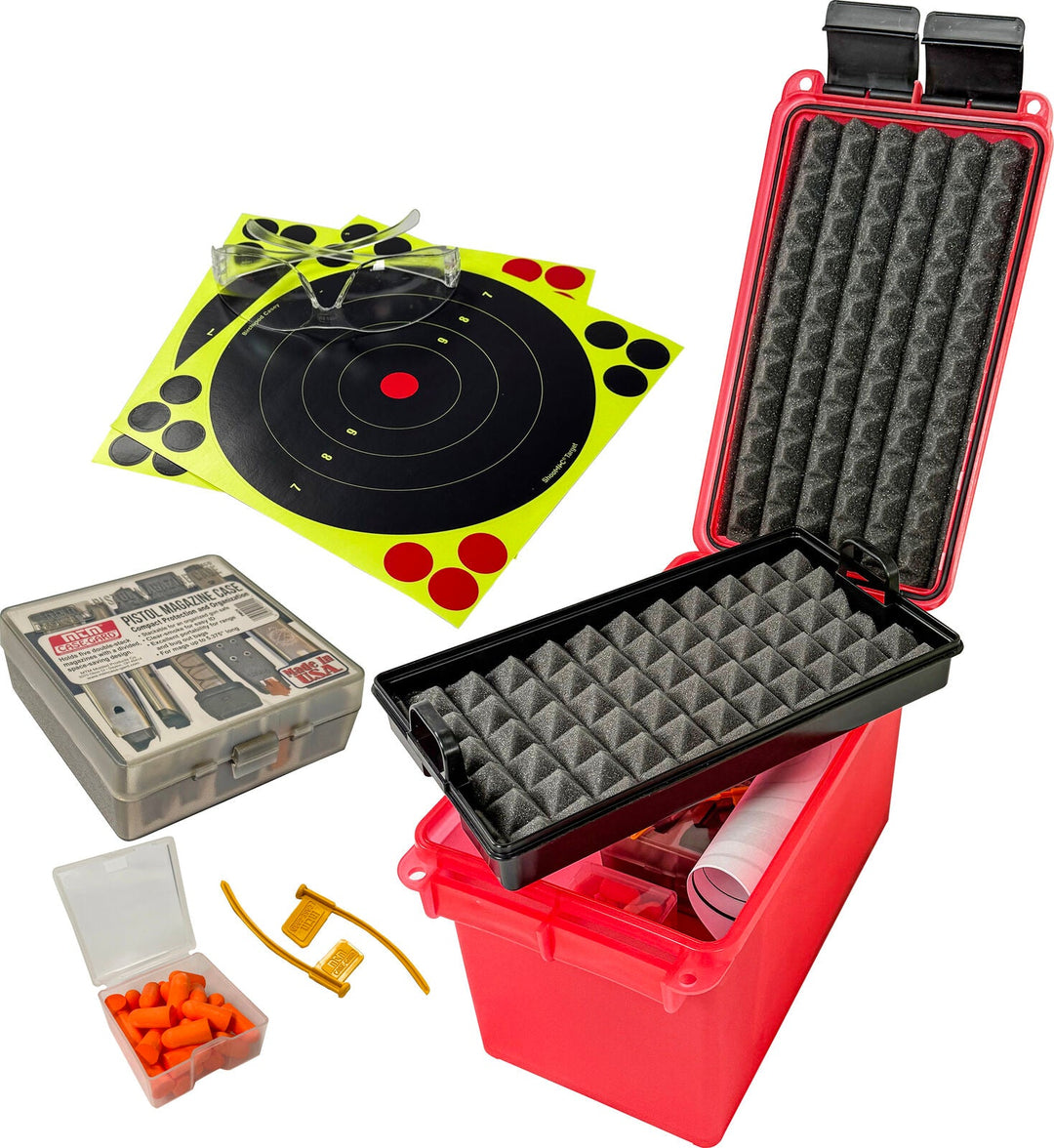 MTM Pistol Range Kit Clear red - MTM