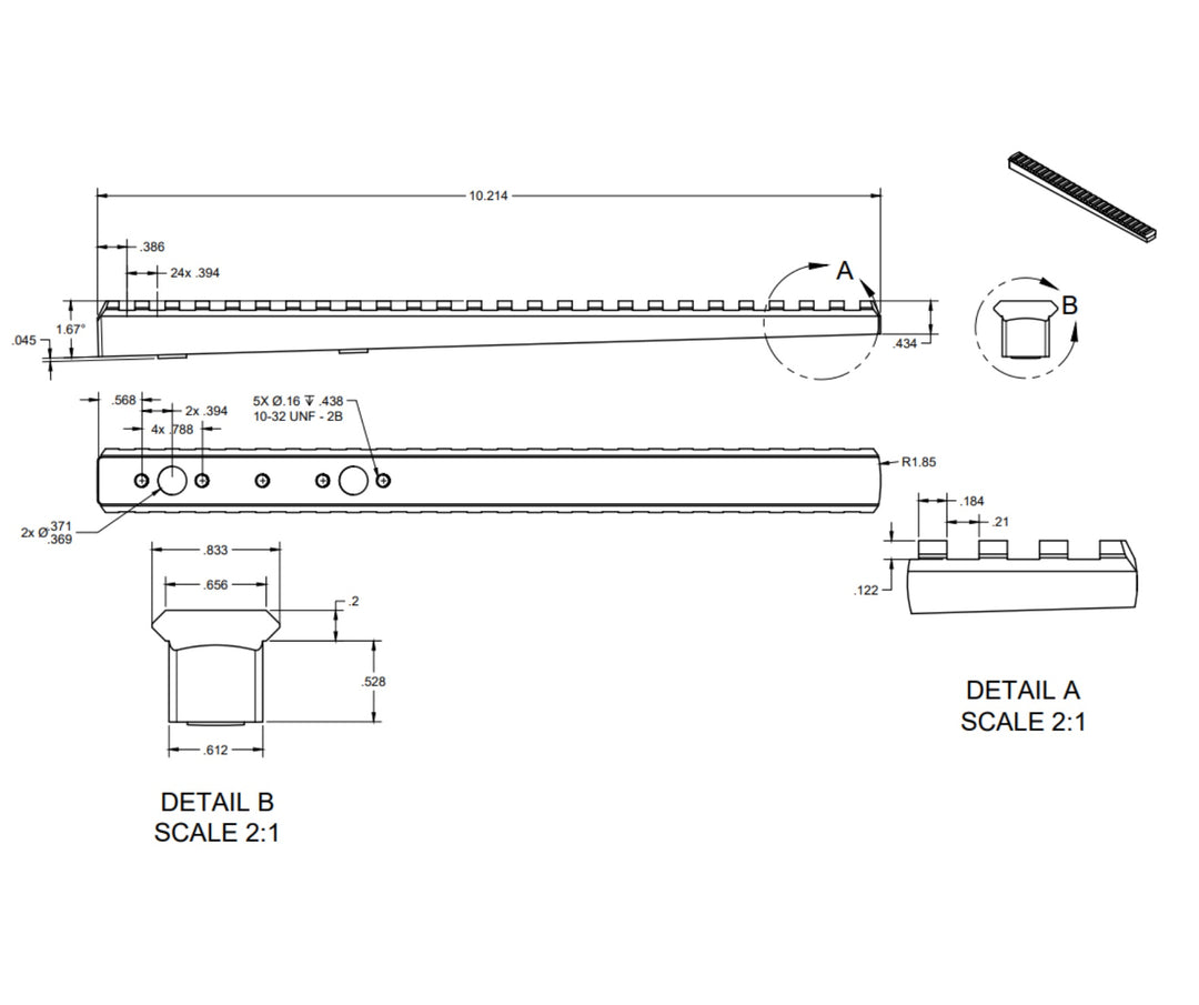 Accuracy Solutions Rail for Prism &amp; Night Vision Mount