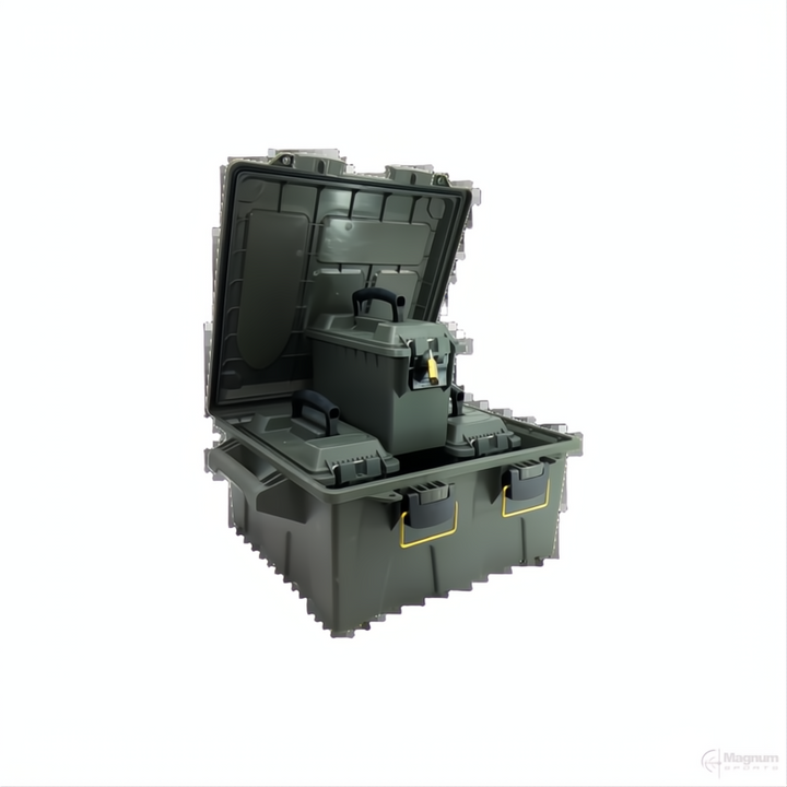 Ridgetek 4pc. Ammo Box &amp; Lge Crate