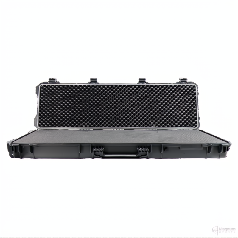 Load image into Gallery viewer, Ridgetek Rolling Double Rifle Case Black

