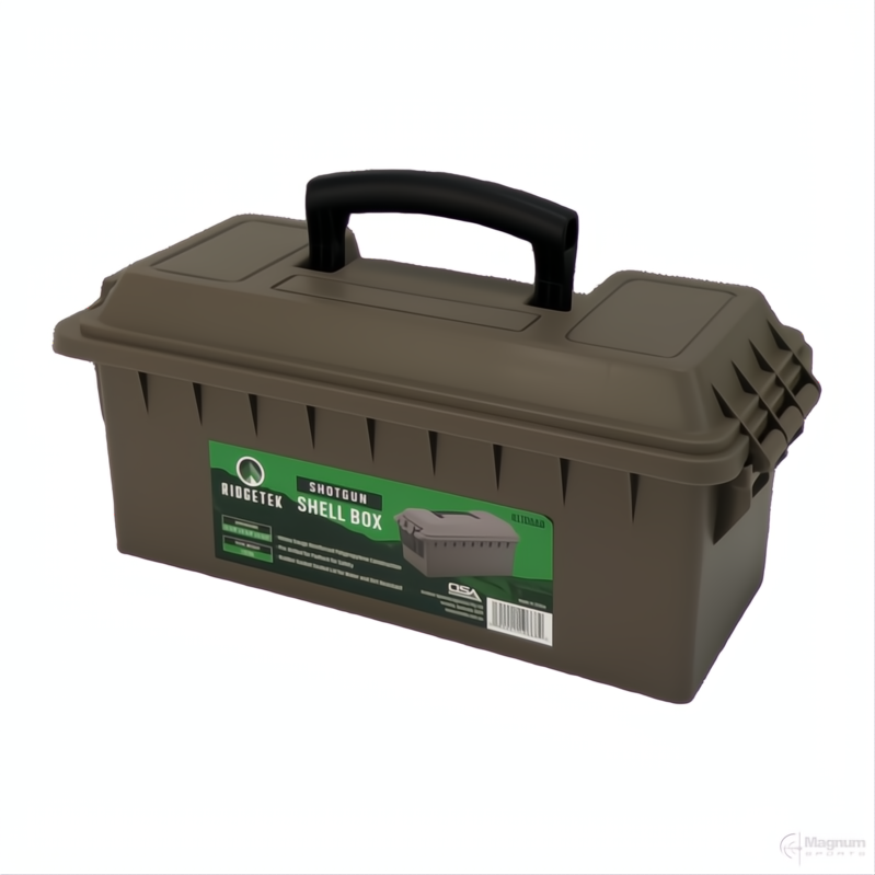 Load image into Gallery viewer, Ridgetek Shotgun Shell Box Dark Earth (12 Carton) Inc Padlock
