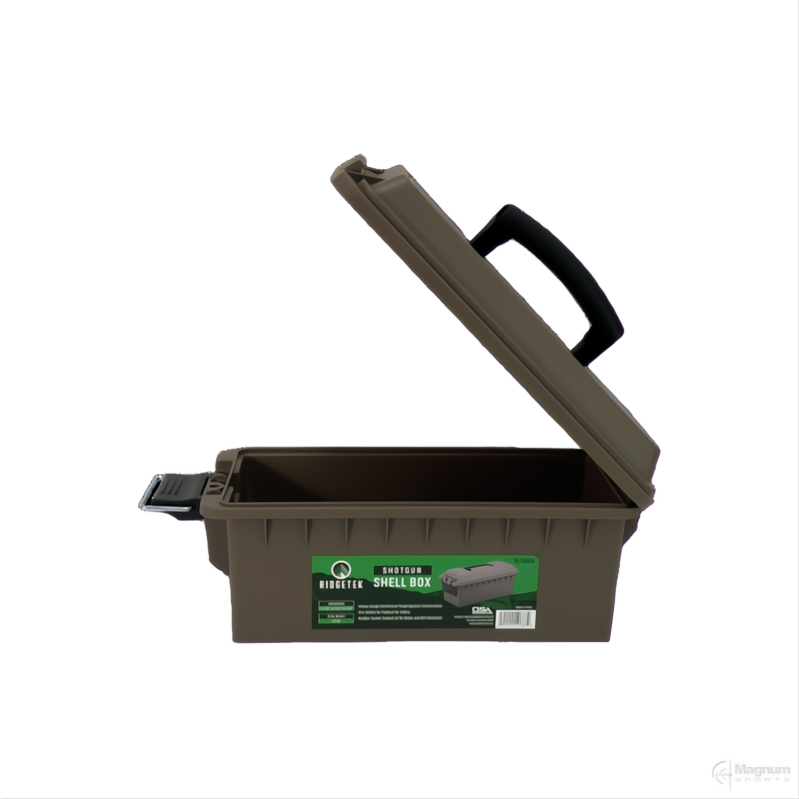 Load image into Gallery viewer, Ridgetek Shotgun Shell Box Dark Earth (12 Carton) Inc Padlock

