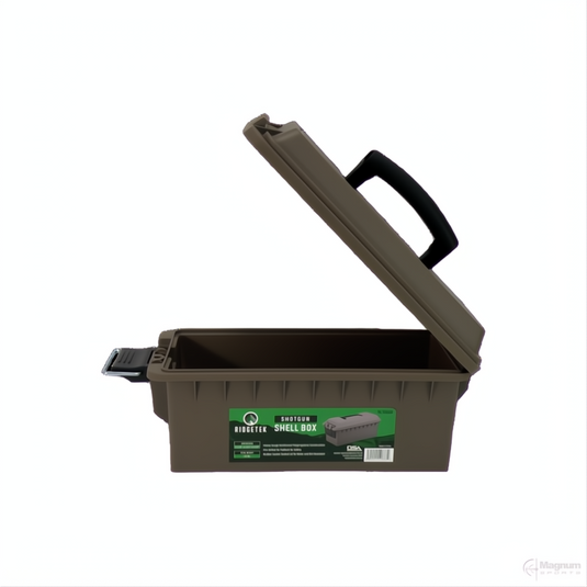 Ridgetek Shotgun Shell Box Dark Earth (12 Carton) Inc Padlock