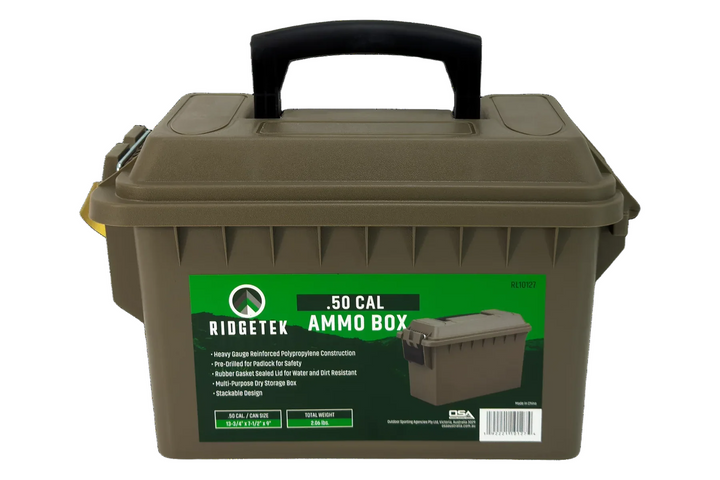 Ridgetek .50 Cal Ammo Box Inc Padlock