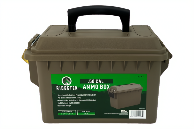 Load image into Gallery viewer, Ridgetek .50 Cal Ammo Box Inc Padlock
