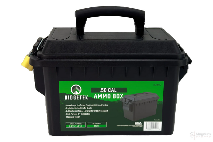 Ridgetek .50 Cal Ammo Box Inc Padlock