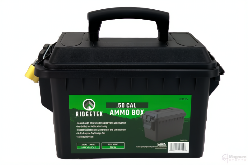 Load image into Gallery viewer, Ridgetek .50 Cal Ammo Box Inc Padlock
