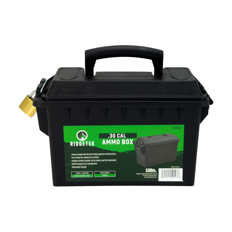 Ridgetek .30Cal Ammo Box Inc Padlock