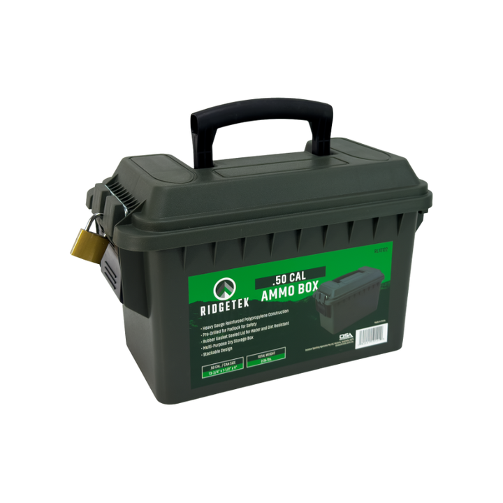 Ridgetek .50 Cal Ammo Box Inc Padlock