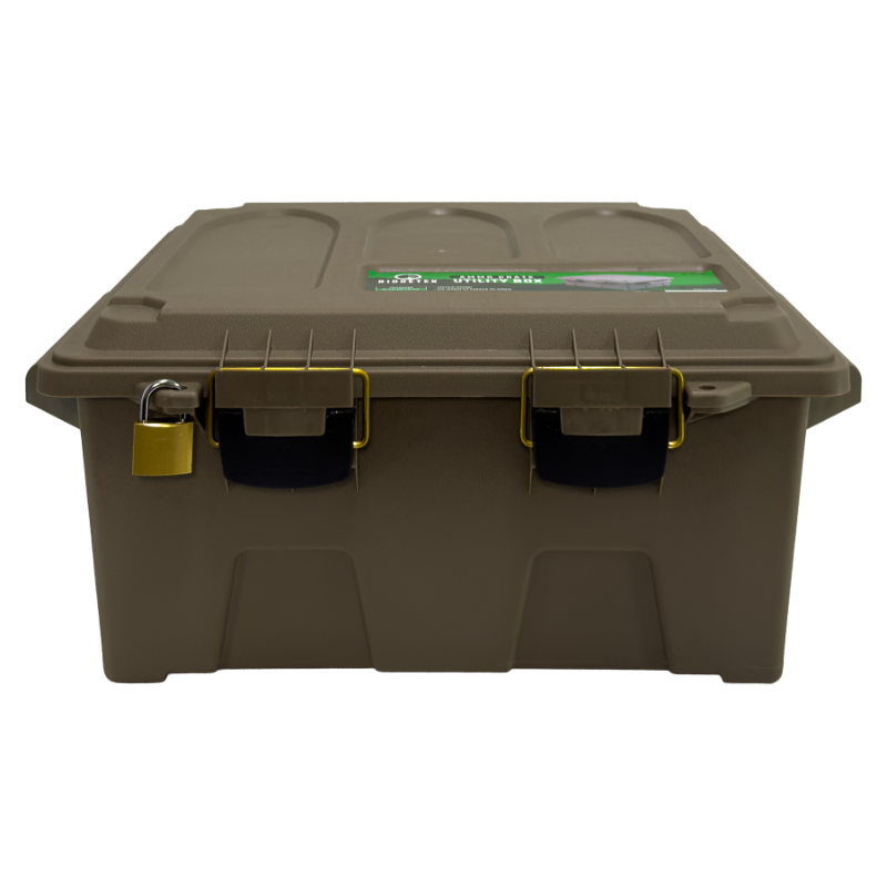 Ridgetek Ammo Crate Utility Box Lge Dark Earth Inc Padlock