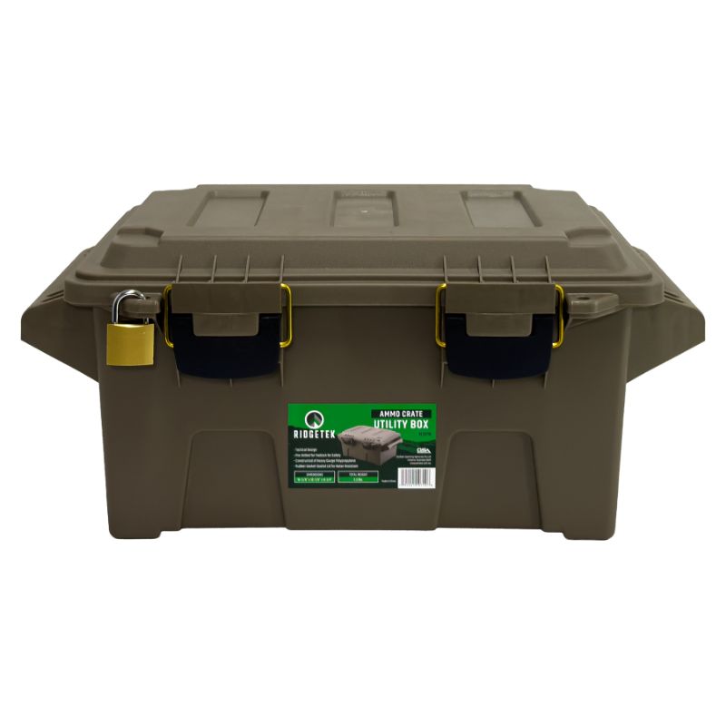 Ridgetek Ammo Crate Utility Box Inc Padlock