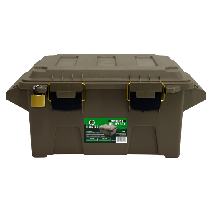 Ridgetek Ammo Crate Utility Box Inc Padlock