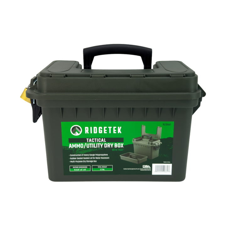 Ridgetek Utility Dry Storage Box w/Tray Inc Padlock