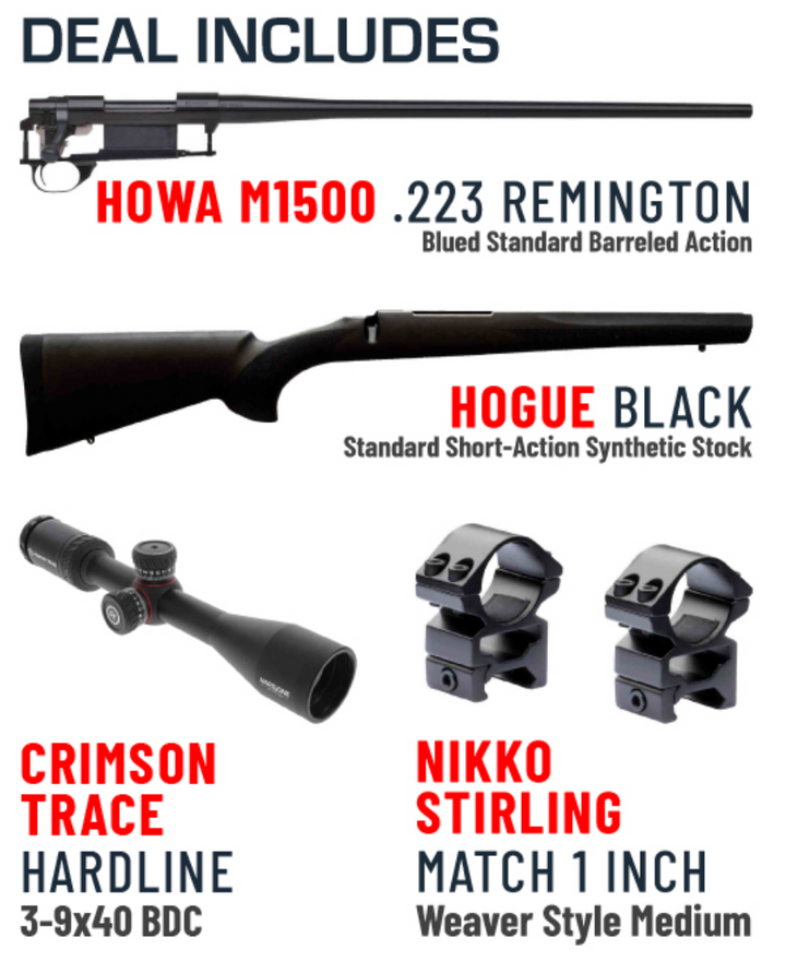 Howa 1500 223 & Crimson Trace Package deal