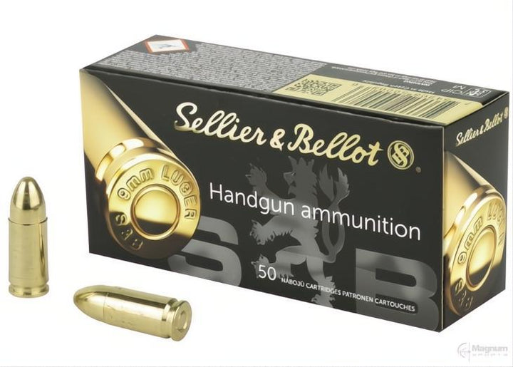 Sellier &amp; Bellot 9mm Luger 124gr TFMJ NONTOX (GREEN BOX)