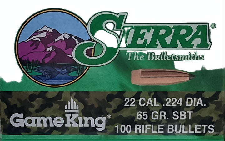 Sierra 1395 .22 65gr Spitzer Boat Tail