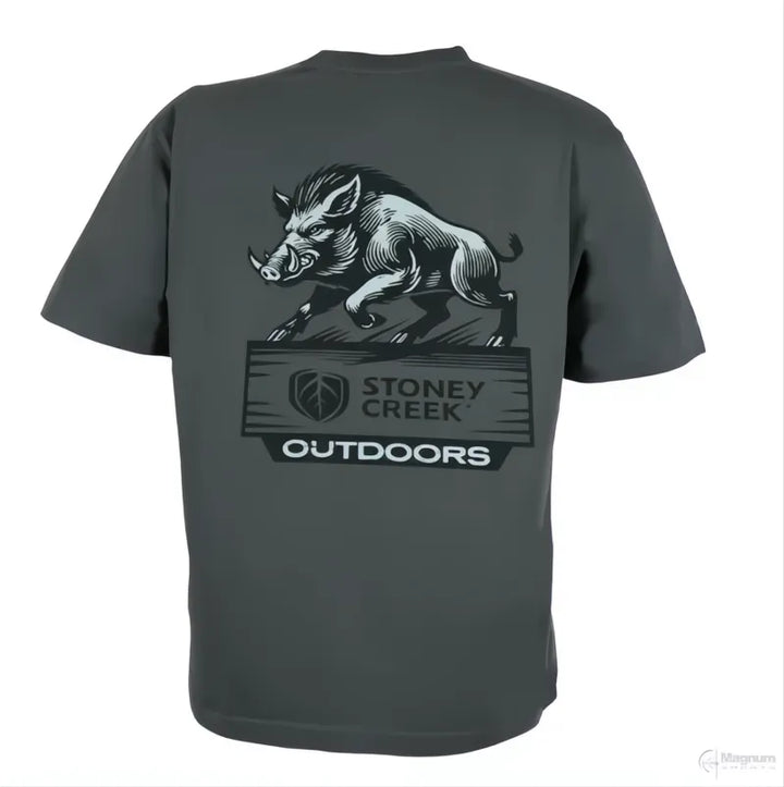 Stoney Creek Pig Tee Grey