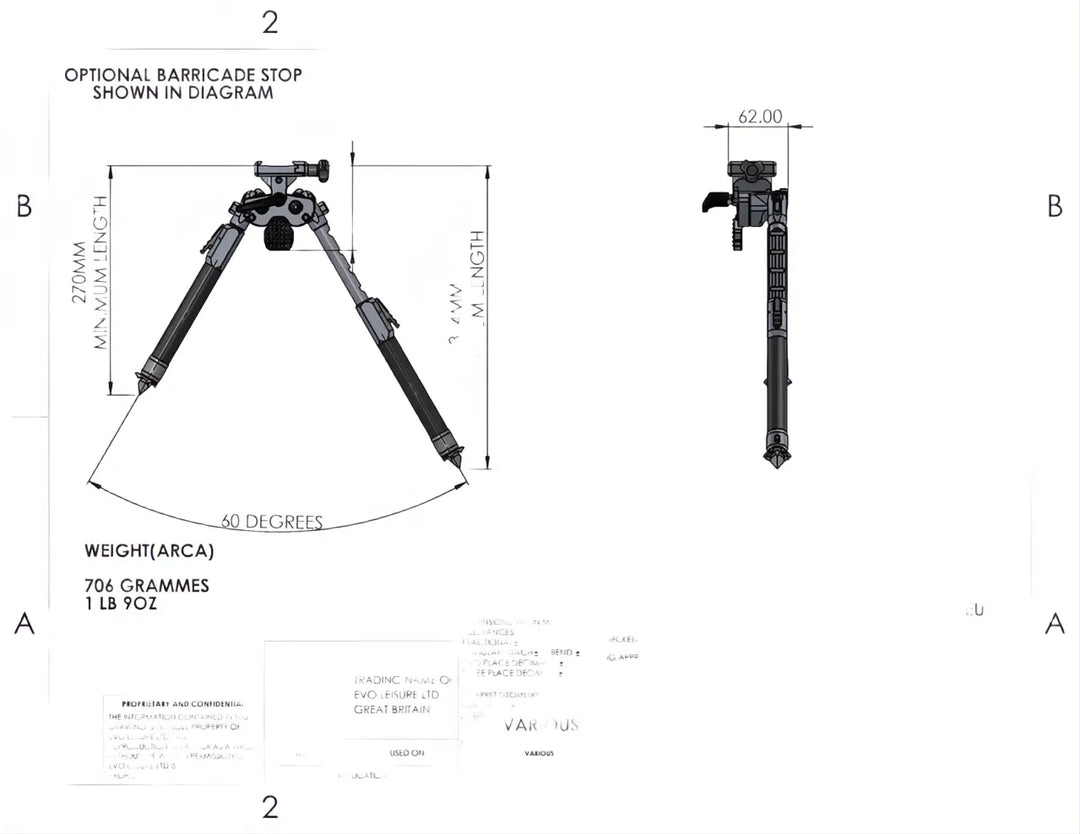 TIER ONE ELR V2 BIPOD ARCA