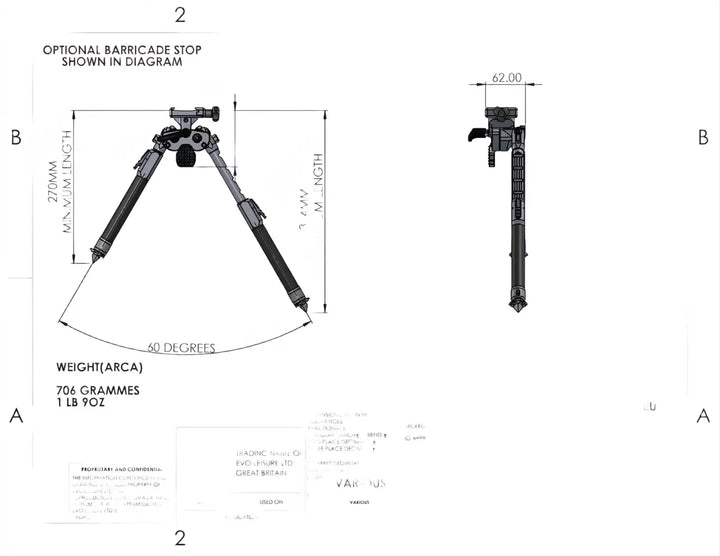 TIER ONE ELR V2 BIPOD ARCA