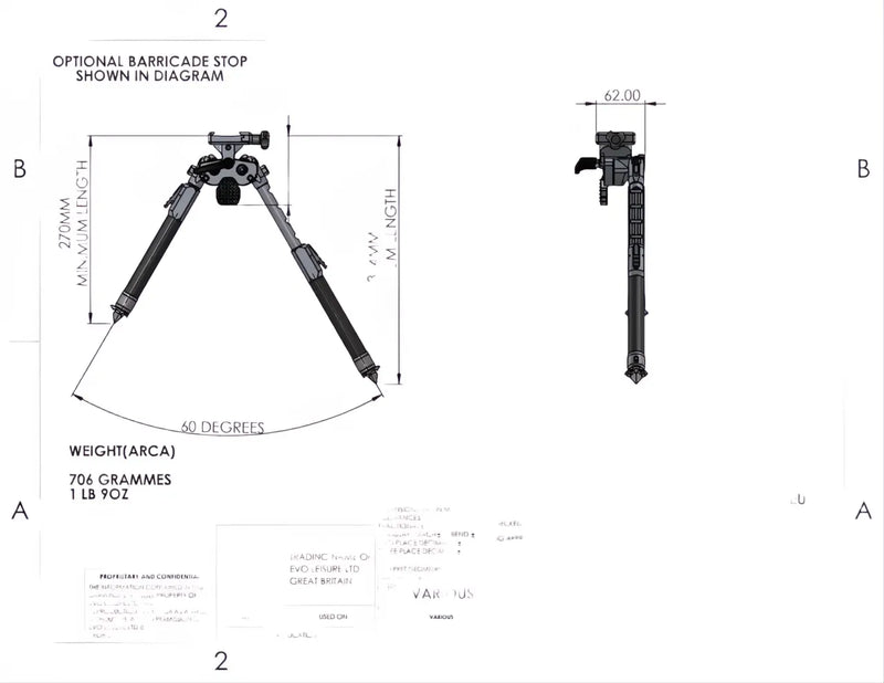 Load image into Gallery viewer, TIER ONE ELR V2 BIPOD ARCA
