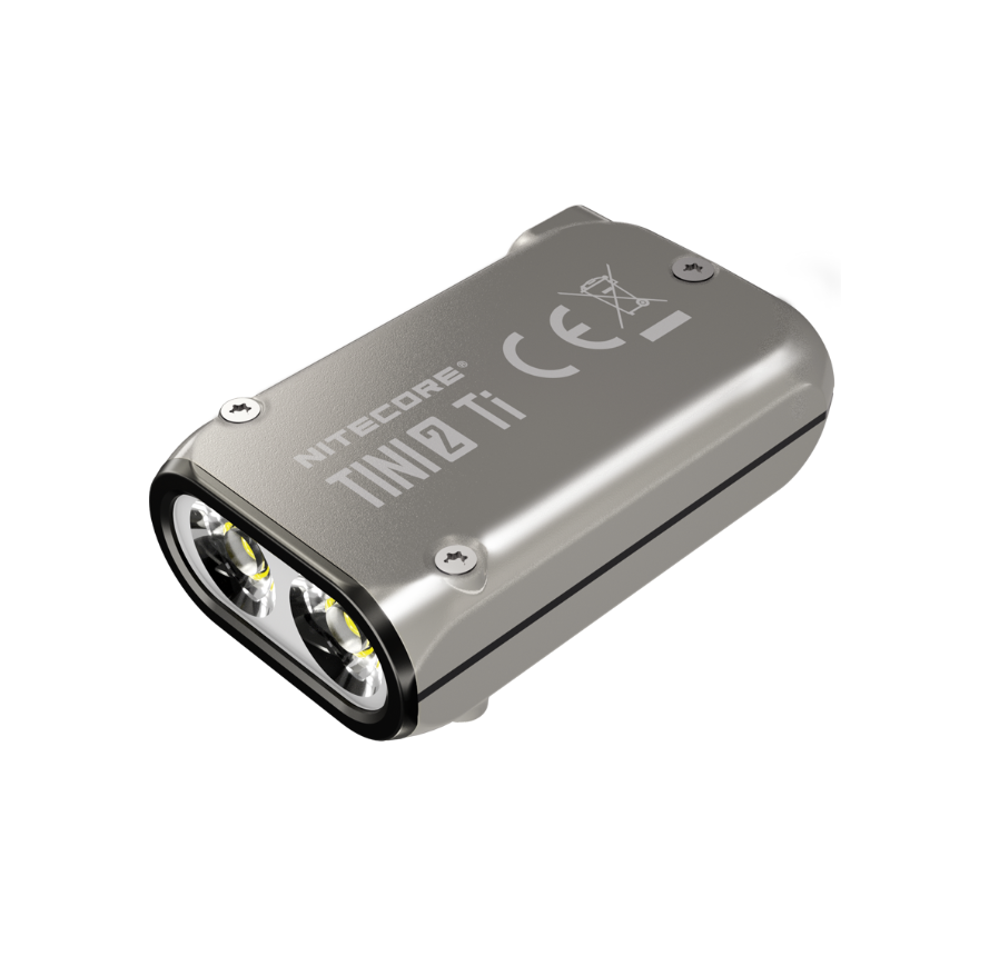 Nitecore TINI2TI Dual-Core Intelligent Keychain Light, 500 Lumens, Titanium