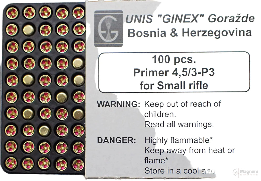 UNIS "GINEX" d.d. Goražde Small Rifle Primers