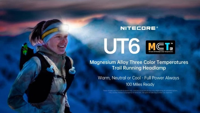 Nitecore UT6 Magnesium Alloy Three Color Temperatures Trail Running Headlamp