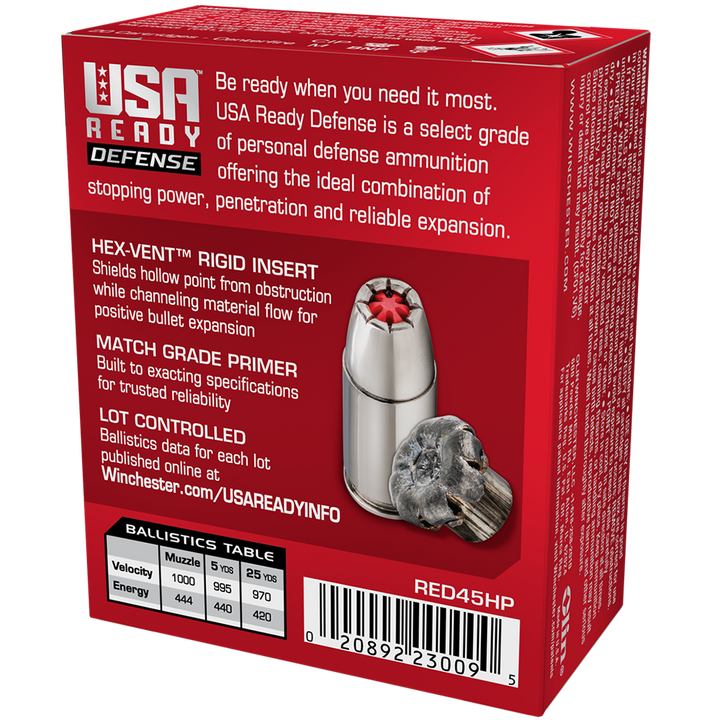 usa-ready-defense-45-auto-200gr-hex-vent-hp-45 ACP-20-