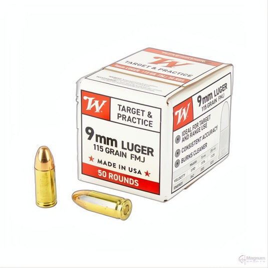 Winchester 9mm USA Para 115gr FMJ
